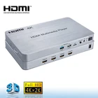 4K 1080p support android full HD 3D media player memory HDD 4-ways HDMI media player