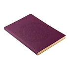 Customized 2019 Luxury Purple Leather Plain Softcover Write Note Book For Students