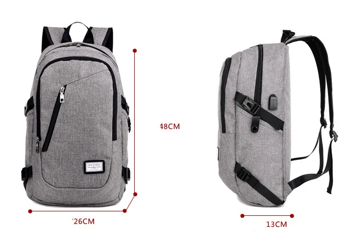 2017 designer unisex school daypack 15.6 inch usb backpack bag laptop