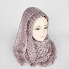 Fashion Muslim Flower Hijab Scarf Indonesia Women Ready To Wear Flower Lace Hijab With Pearl