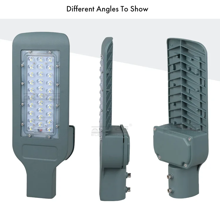 Outdoor Adjustable angle 30w 40w 60w integrated aluminum led solar street light