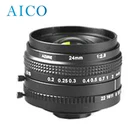 30lp/mm F2.8 manual Iris 24mm machine vision T mount M42 lens