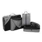 5 Pieces Business Cubes Packing Bag Nylon Travel Organizer Bag Set For Business Men