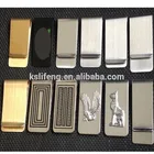 Brass Brass Money Clip Custom Metal Clip Chrome Finish Brass Logo Metal Stainless Steel Money Clip