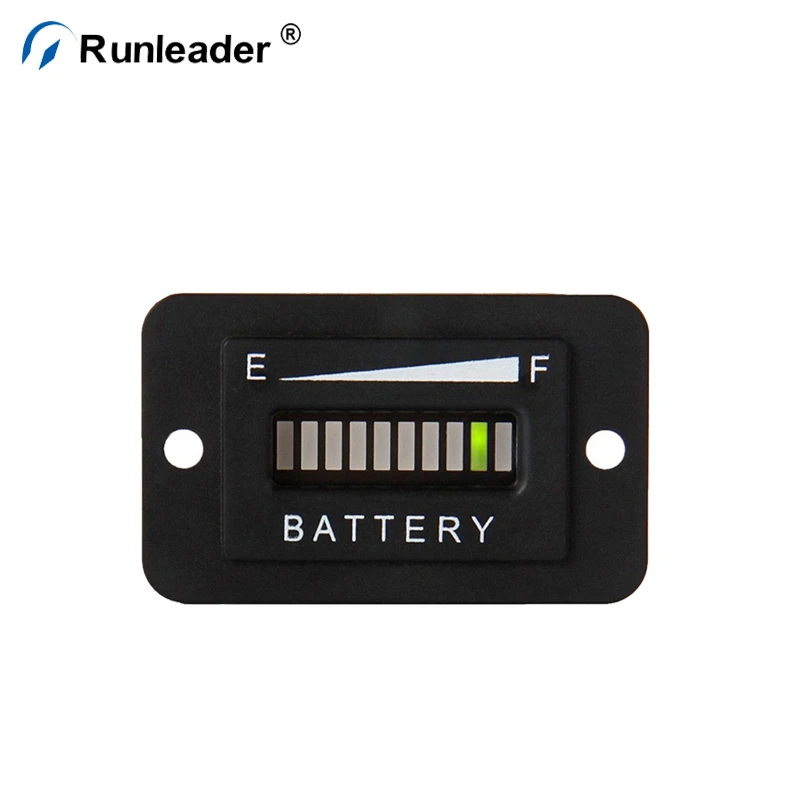 Runleader indicador de descarga de carga de la batería medidor para carros de Golf Digital LED de estado 12 V 24 V 36 V 48 V 72 v de tres colores de luz LED