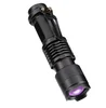 Mini 3 Modes LED UV Flashlight Q5 SK68 Waterproof Zoomable LED Lantern Torch 395nm Violet Light Lamp Used By AA Or 14500