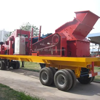 China Wheel-Mounted Moveable Stone Crushing Plant for Sale