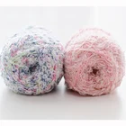 Fancy knitting acrylic loop knitting yarn with multi colors