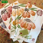 Flowers colourful custom logos cotton eco friendly dish cloth