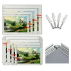 Aluminum round corner postcard picture snap frames
