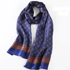 Long 100% Silk Satin Digital Printing Wear Silk Scarf Men