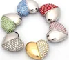 High Quality USB 2.0 diamond heart Shaped USB Flash Stick 1GB 4GB 8GB Bulk Jewelry USB Thumb Memory h