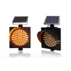 300mm china market road safety yellow solar flashing warning traffic light