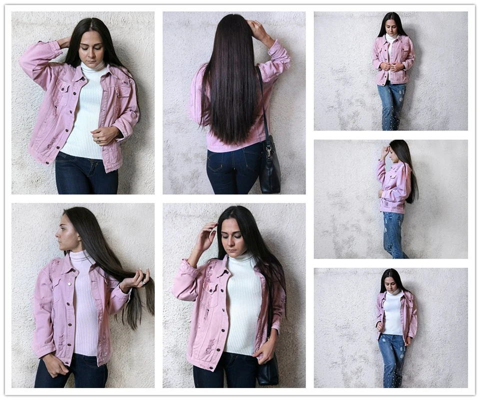 shein pink denim jacket