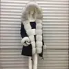 2018 christmas fox fur collar and rex rabbit lining detachable parka woman coat