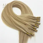 Wholesale cheap double drawn russian blonde remy real human I tip cold fusion hair extensions for sale