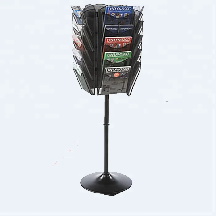 5 Tier Floor Standing Books Holder Metal Rotating Display Buy