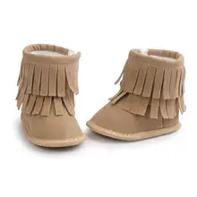 Newborn Baby Girls First Walkers Shoes Infant Toddler Soft Rubber Soled Anti-Slip Booties