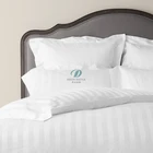 Deeda factory 300TC striped hotel use bedding set duver cover and bed sheet