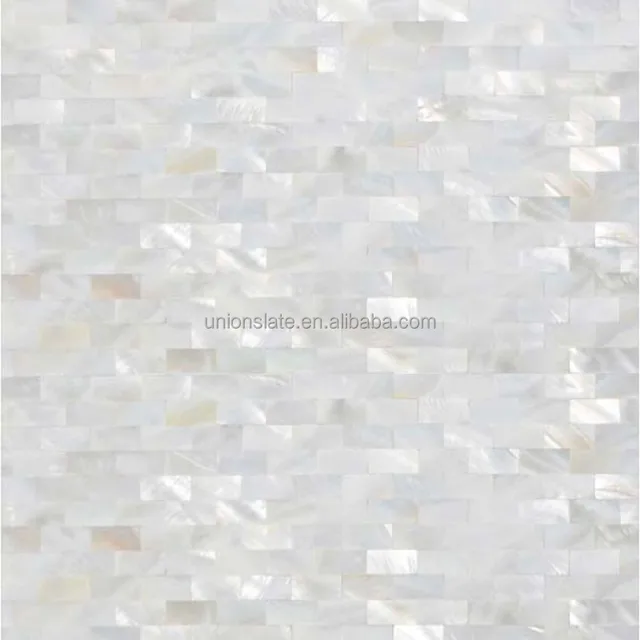 Interior Wall Mosaic Design Kitchen Backsplash Tiles White Raw Mother Of Pearl Shell