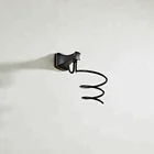 Quality Guaranteed Wall Mounted Professional Salon Hotel Bathroom Black Hair Dryer Holder