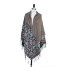 ladys fashion printed embroidered lace satin scarf