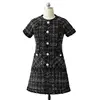/product-detail/short-sleeved-tweed-day-dress-black-plaid-wool-winter-dress-vetement-femme-high-end-a-line-vintage-clothing-dress-62154087079.html