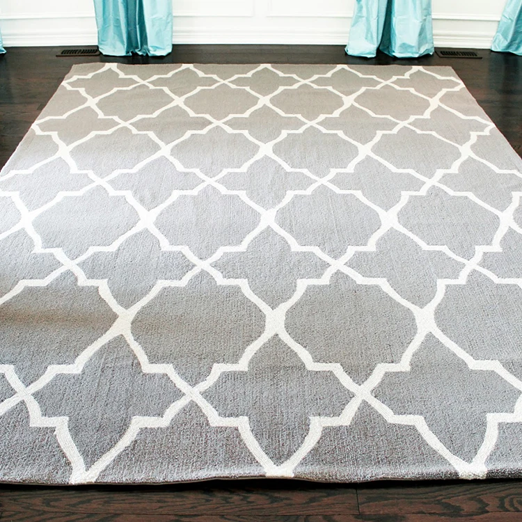 Merika hand tufted custom size thick caved wool rugs