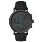 OEM Custom High Quality Sapphire Glass Leather Quartz Chronograph Watch