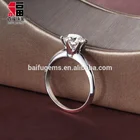 white / yellow / rose 14K gold DEF color American cut moissanite jewelry ring