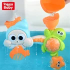 ingbaby spray water game conch tortoise marine animal flow water rotor toy beach game child bath toys sets