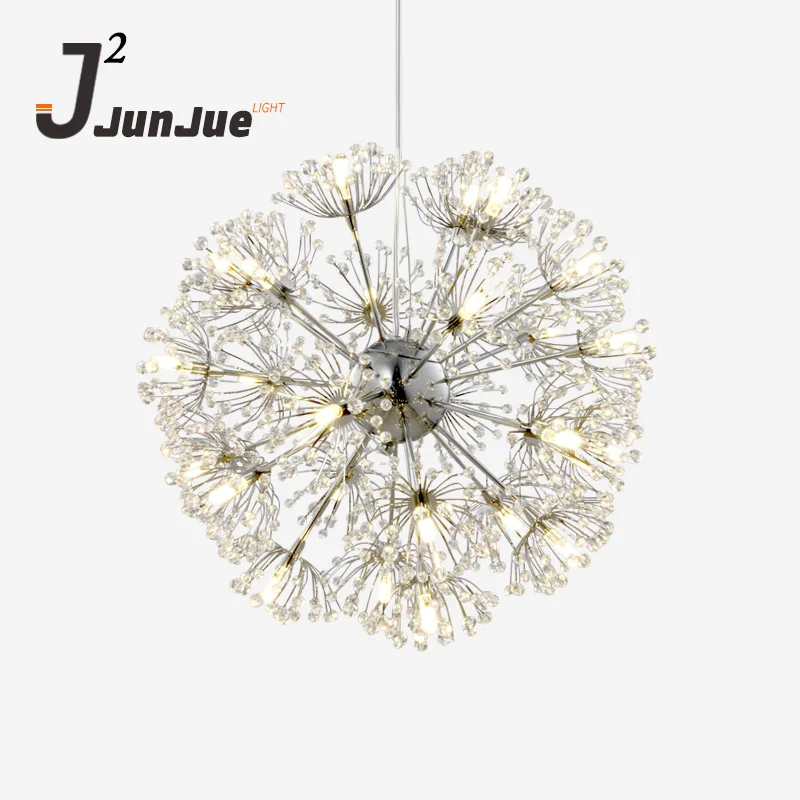 Contemporain Art Déco moderne branche décorative lustre avec petit cristal sphère décorative pendentif lumières