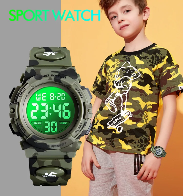 Skmei 1548 cute digital jam tangan color slap watch for kids