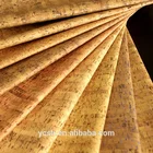 Hot stamping real cork leather fabric for ladys shoes bags or book cover