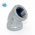 150 Psi DIN EN10242 Standard Water Supply Galvanized Beaded Cast Iron Pipe Fitting Elbow 45 degree