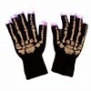 LED Skeleton Rave Flashing Gloves Glow Light Up Finger Tip Lighting Glove Christmas halloween wedding decoration