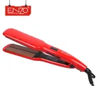 ENZO Portable private label titanium flat iron infrared hair tools ceramic flat iron Korea hot sell hair straightener