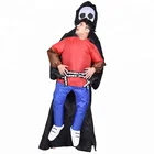 Opblaasbare Grim Reaper Halloween Enge Skelet Fancy Dress Cosplay opblaasbare halloween kostuum