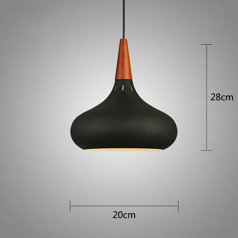 Copper Nordic Pendant Lights Aluminum Wood Hanging Drop Lamp Restaurant Kitchen Light Suspension Luminaire Home White Black Christmas Home Lights Pendant Lamp (6)