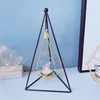 Good Quality Triangle Metal Star Glass Lantern Wall Hanging Candle Holder for Decorative Wedding Party Home Decoration
