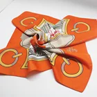 Wholesale custom design logo digital print silk scarf for women