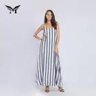 Yarn dyed funny simple elegant long maxi summer rayon new model ladies casual dresses pictures