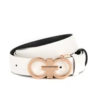 2.8cm width high quality western buckle women leather belt