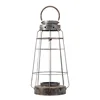 Classis Portable Glass Candle Holder Hanging Iron Lantern For Gifts &Home Decoration