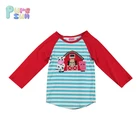 Wholesale common cotton t shirt stripe long sleeve baby boy raglan t shirts