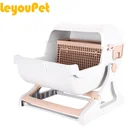 Leyou Pet Hot selling self-cleaning litter box cat toilet litter pan