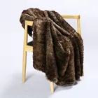 free sample 100% polyester Knitted chinchilla throw blanket faux fur