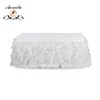 Hot sale wedding curly willow ruffled wedding table skirt