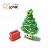 Promotional Custom Christmas Tree Santa Claus usb stick shape soft pvc usb flash drive cartoon U disk