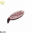 Lovely rose gold engraved logo metal jewelry pendant charms for bracelet